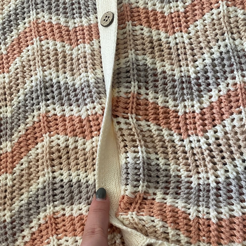 Chevron Knit Button-Down Tank Top - Picture 2 of 5